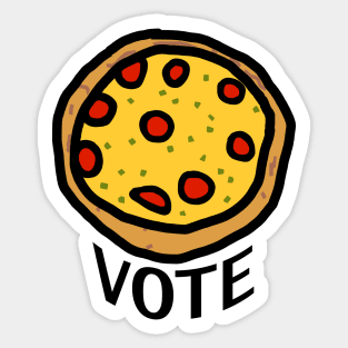 Pizza gets my Political Vote Sticker